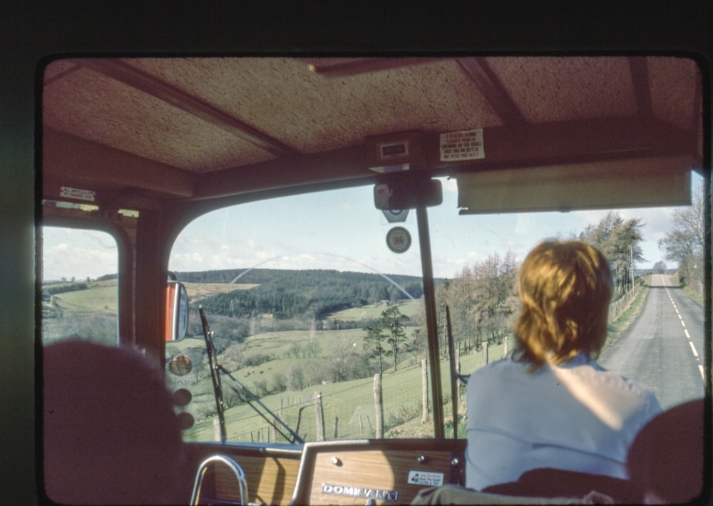 man driving bus