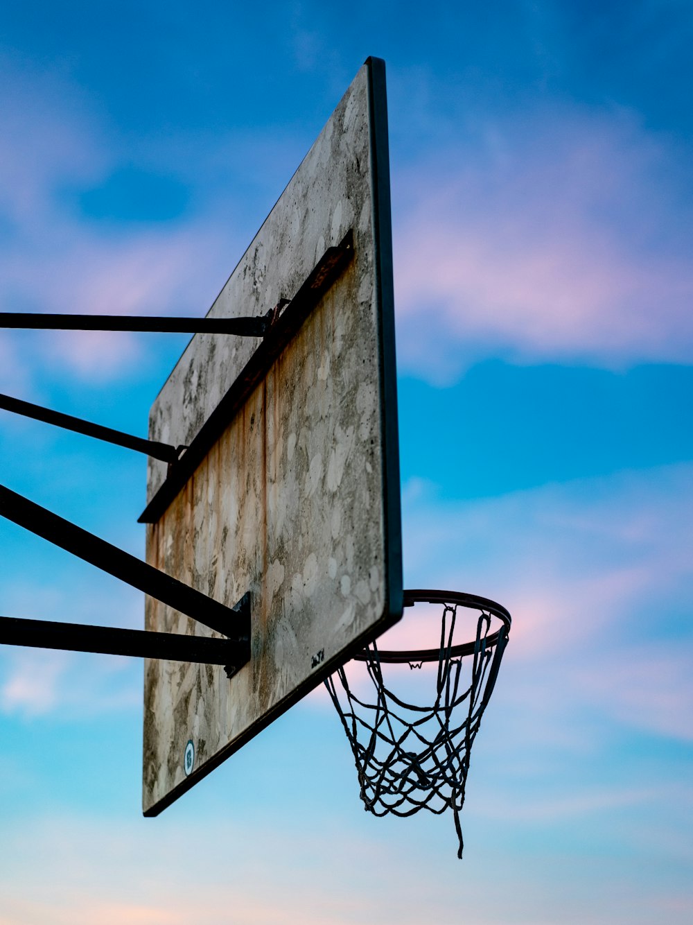 gray basketball hoop