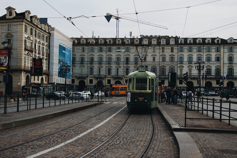 tram passing through palace