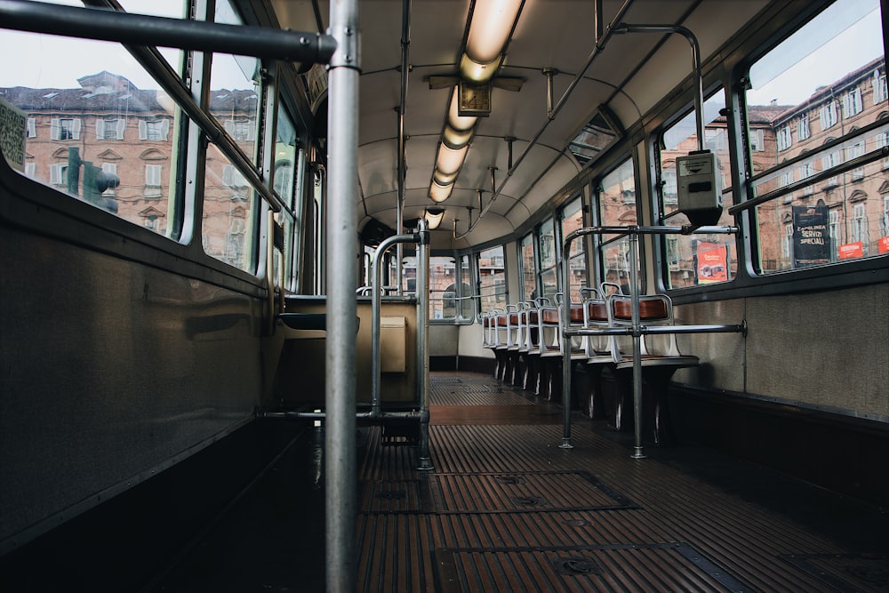 gray train seat