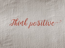 Think Positive text illustration