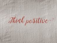 Think Positive text illustration