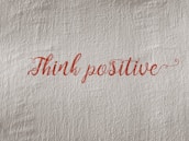 Think Positive text illustration