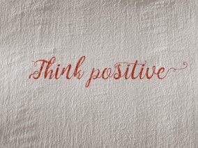 Think Positive text illustration