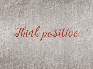 Think Positive text illustration