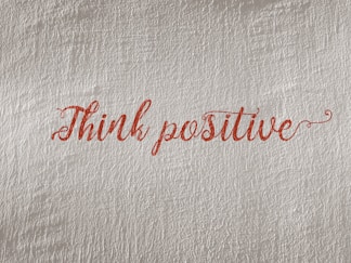 Think Positive text illustration