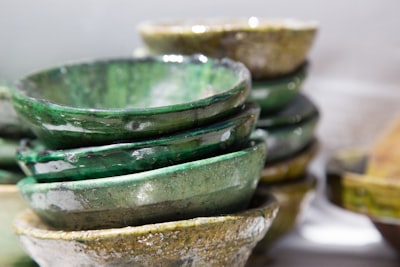 green bowls gleaming google meet background