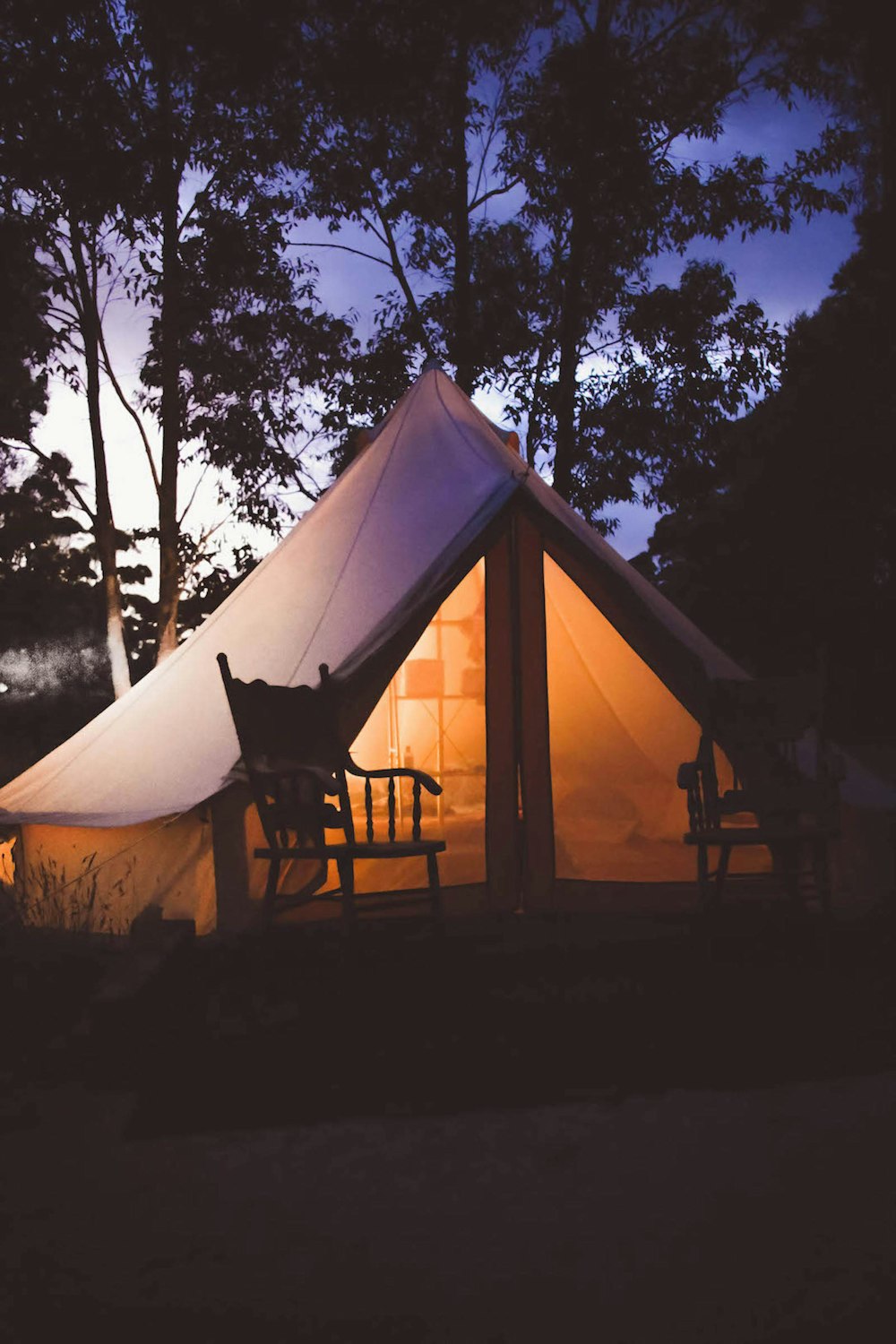 white and brown teepee tent