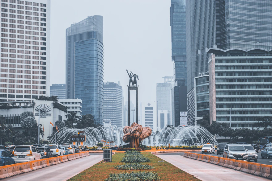skyline kawasan SCBD Sudirman Jakarta Selatan gedung high-rise