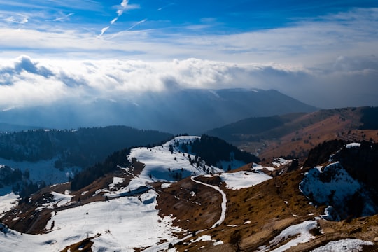 aerial view photography of mountain covered with snow in Monte Grappa Italy