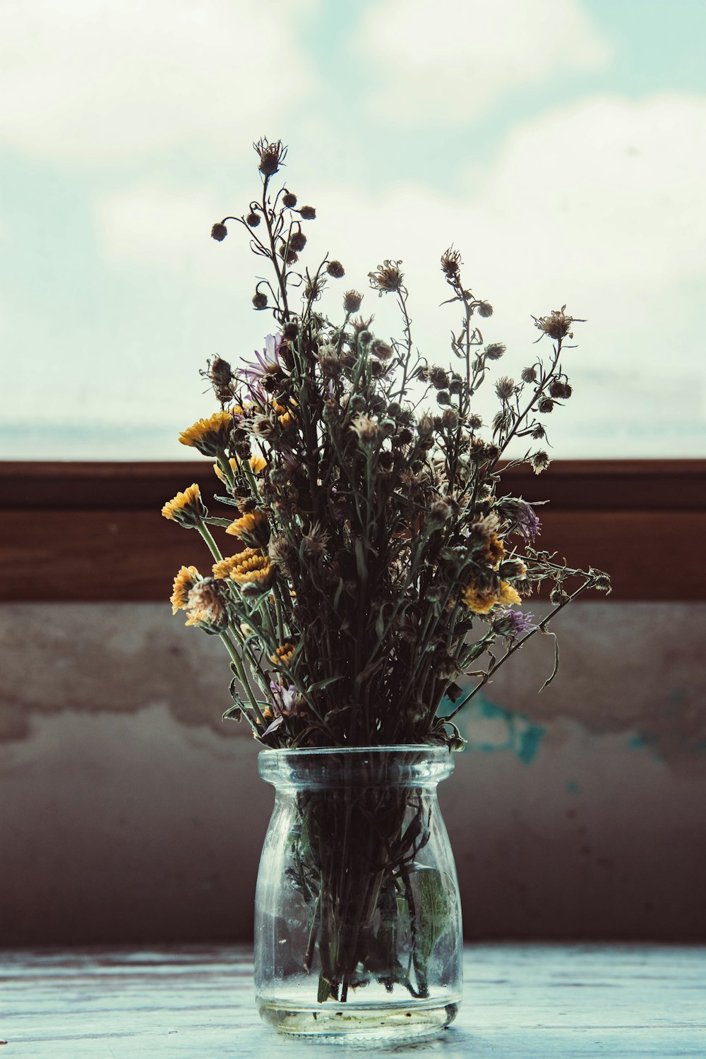 red flowers in vase