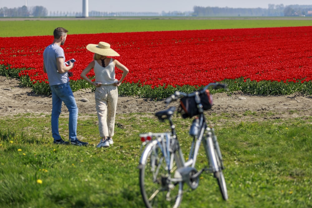 woman and man standing next to each other