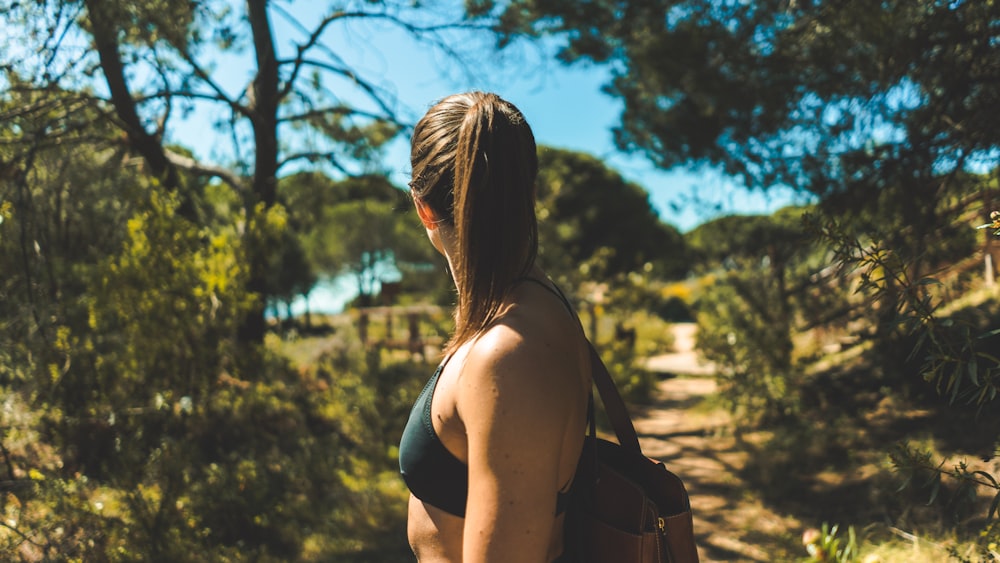 woman surround by trees