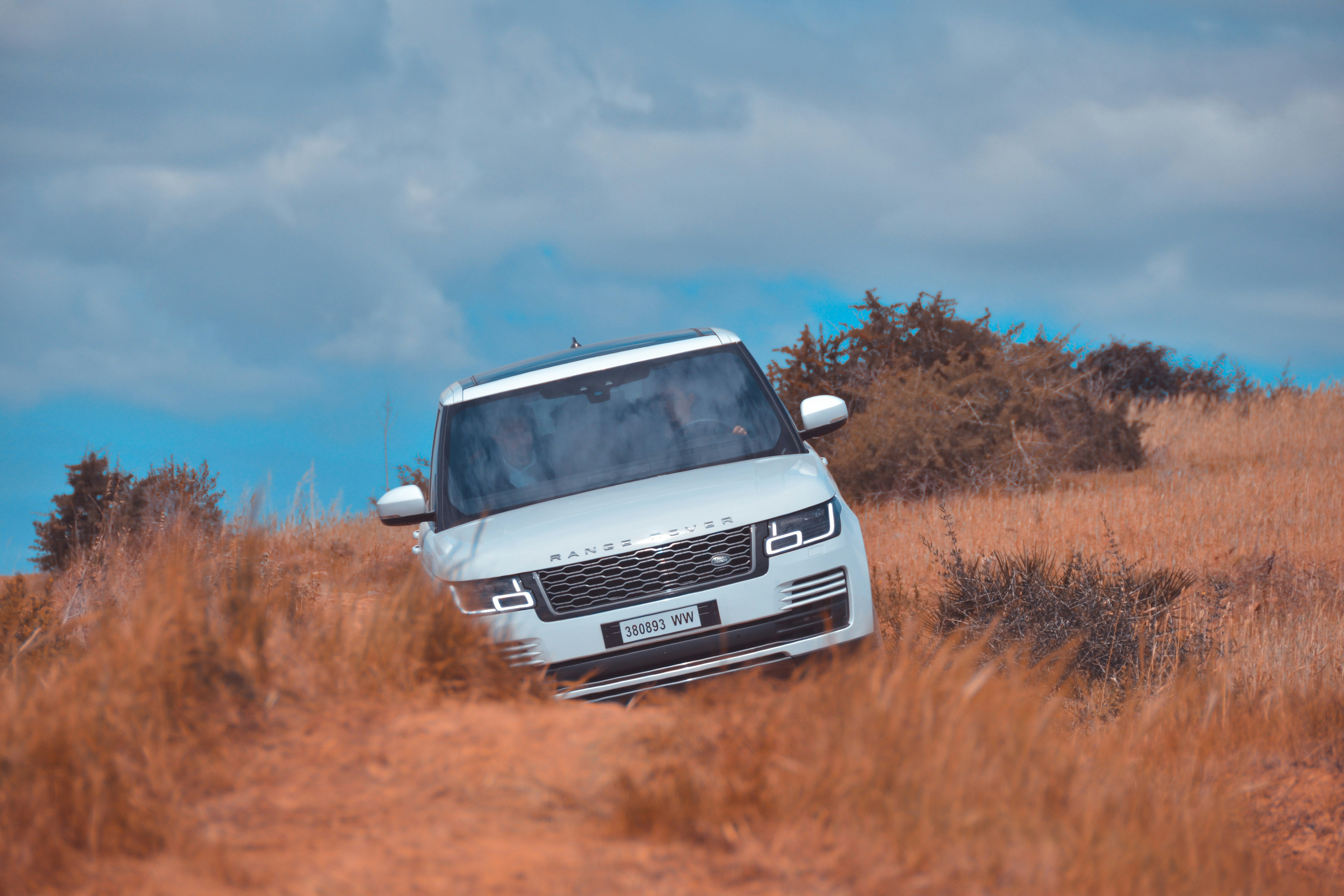 silver Range Rover SUV