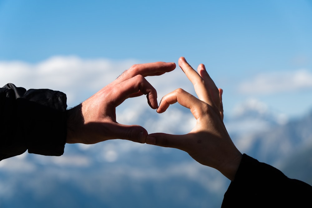 human hand heart sign