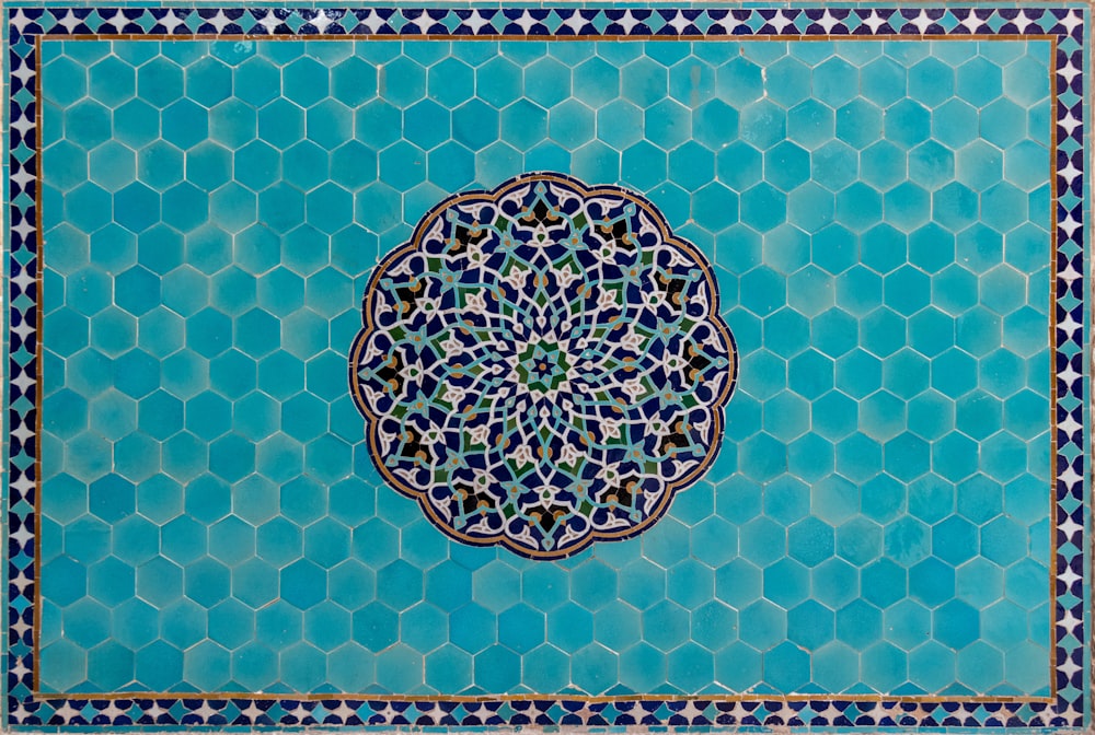 Ilustración de tablero rectangular azul y gris