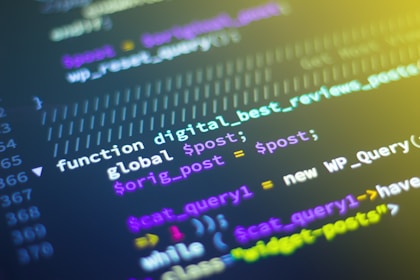 Code on screen representing smart contracts