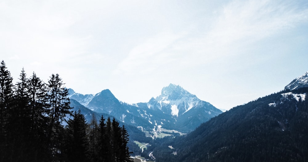 high-angle photography of mountain