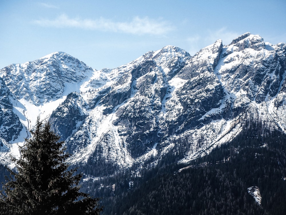 aerial photography of mountain under blue sky