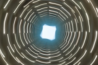 An abstract representation of universe layers interconnected by light.