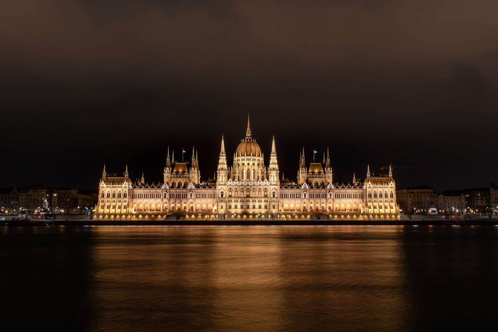 Hungarian Parliament building at night