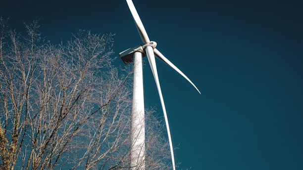 low angle photography of windmill