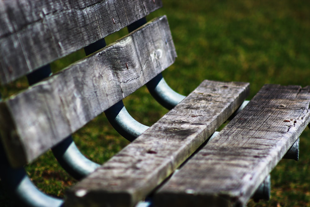 brown outdoor bench