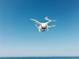 white quadcopter
