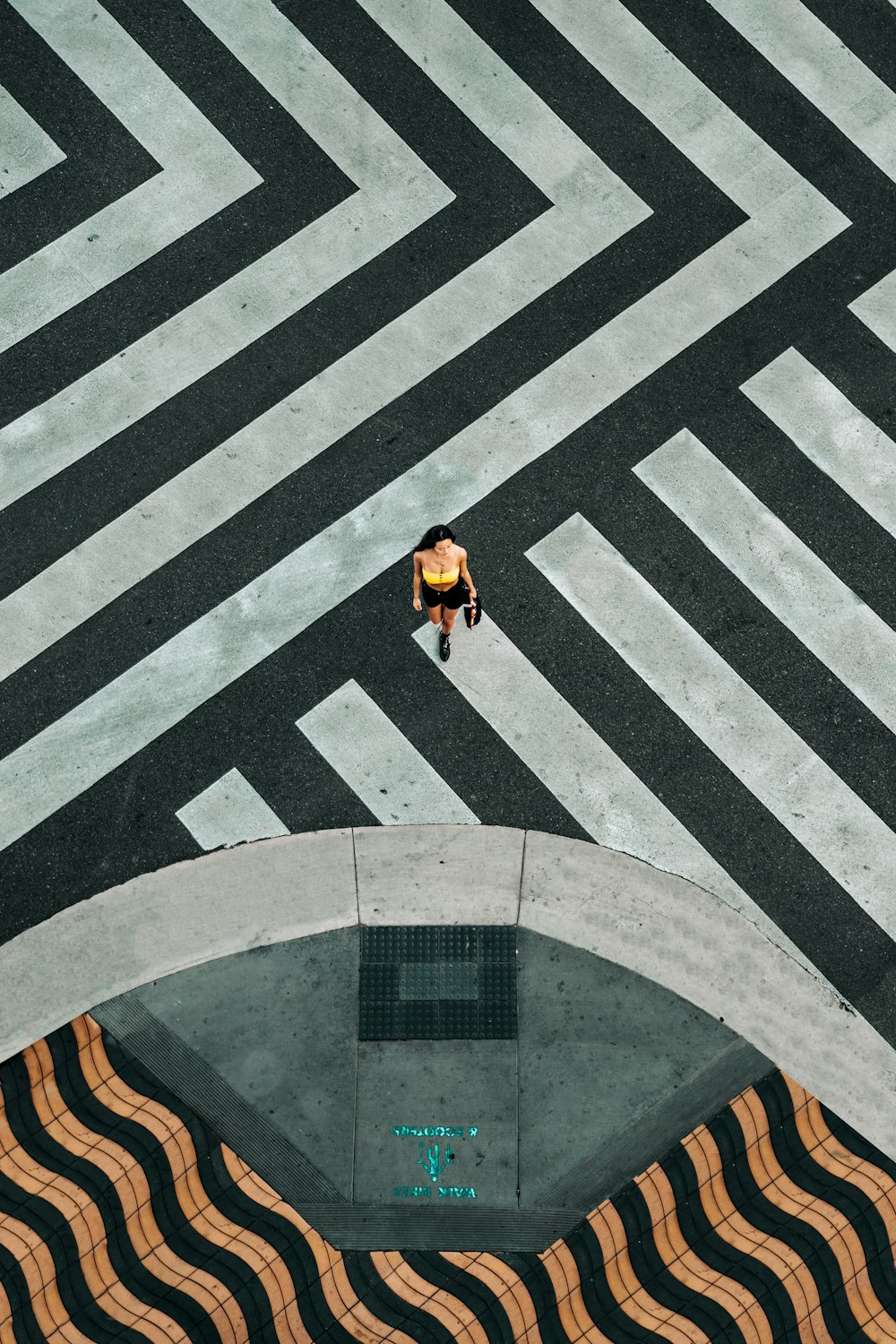 aerial photography of woman