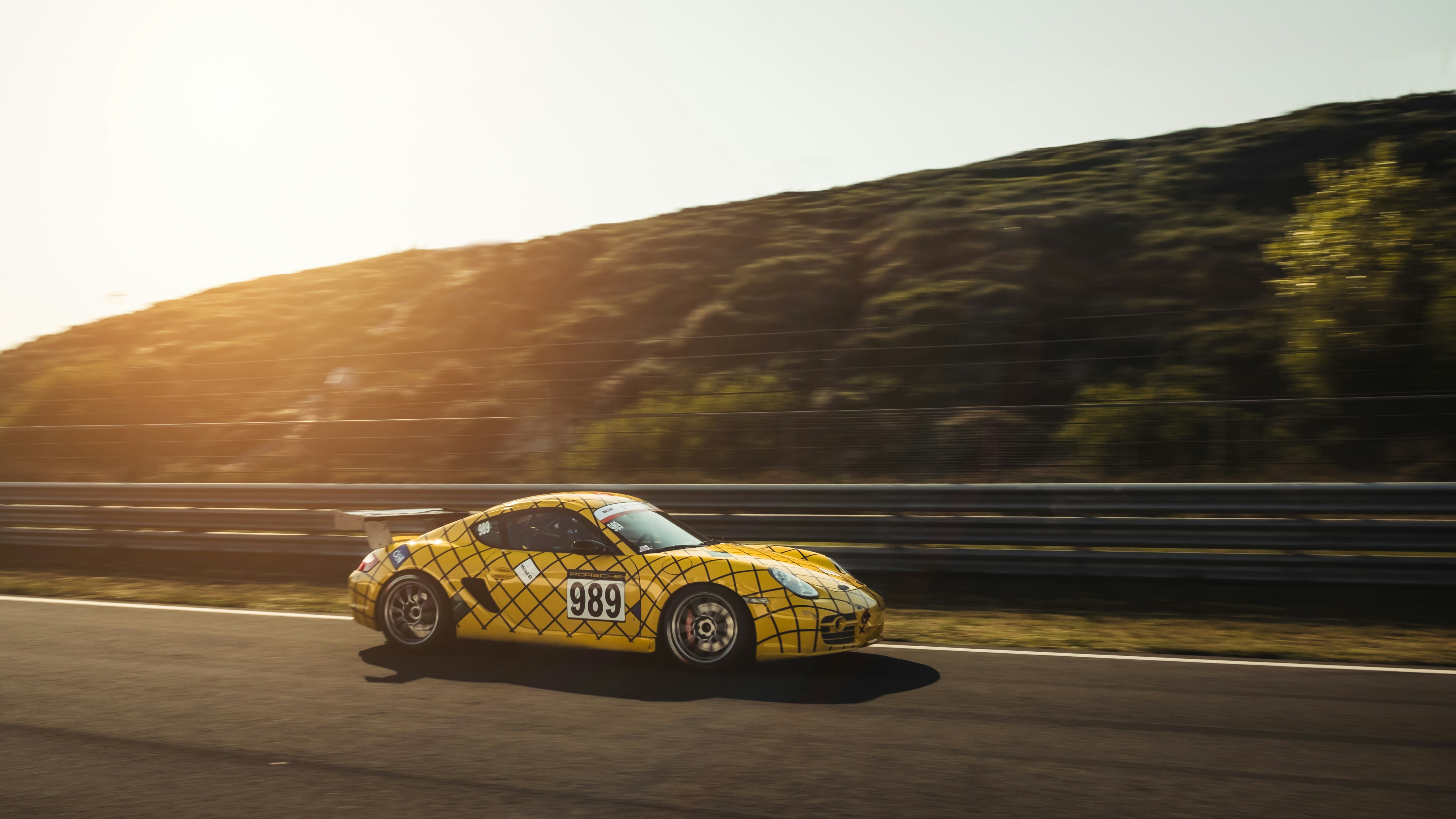 Porsche Cayman GT at the circuit of Zandvoort, the Netherlands.