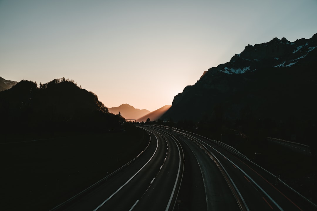 empty road during golden hour