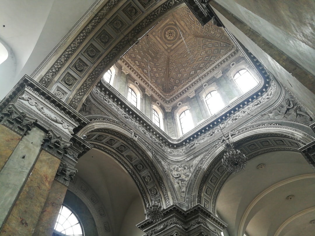 low angle photo of concrete ceiling