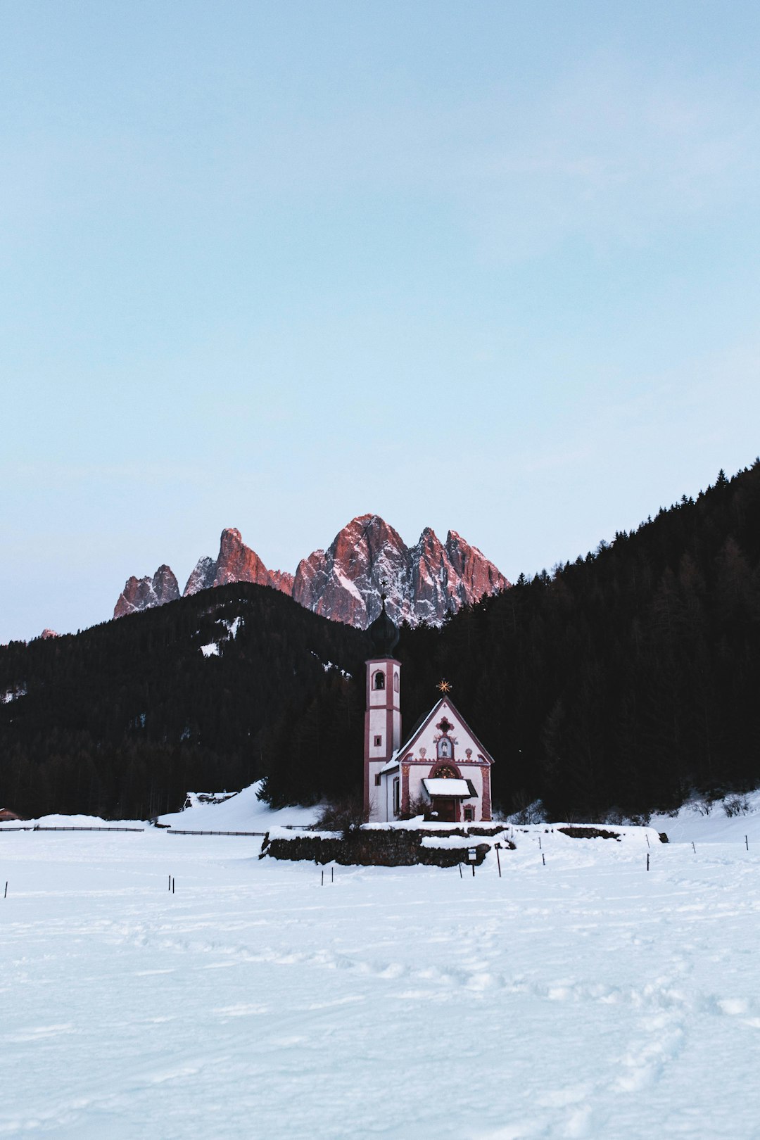 church on snowfield