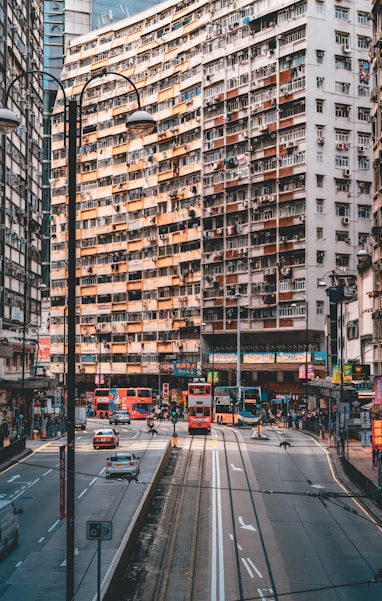 street with view of apartment complex