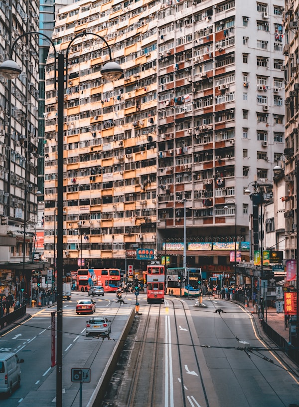 street with view of apartment complex