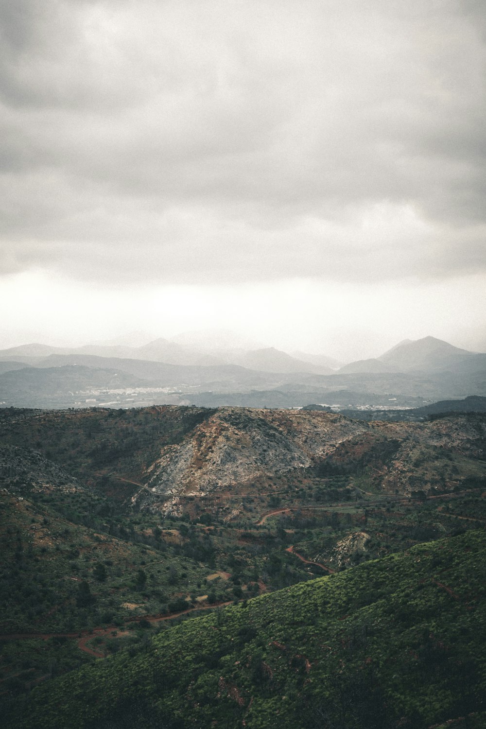 aerial photo of mountains