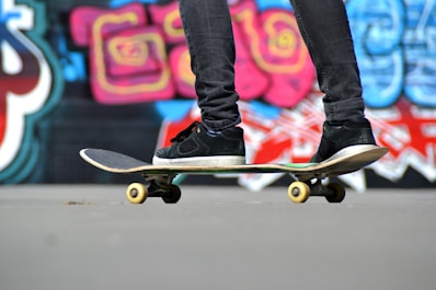 person standing on skateboard