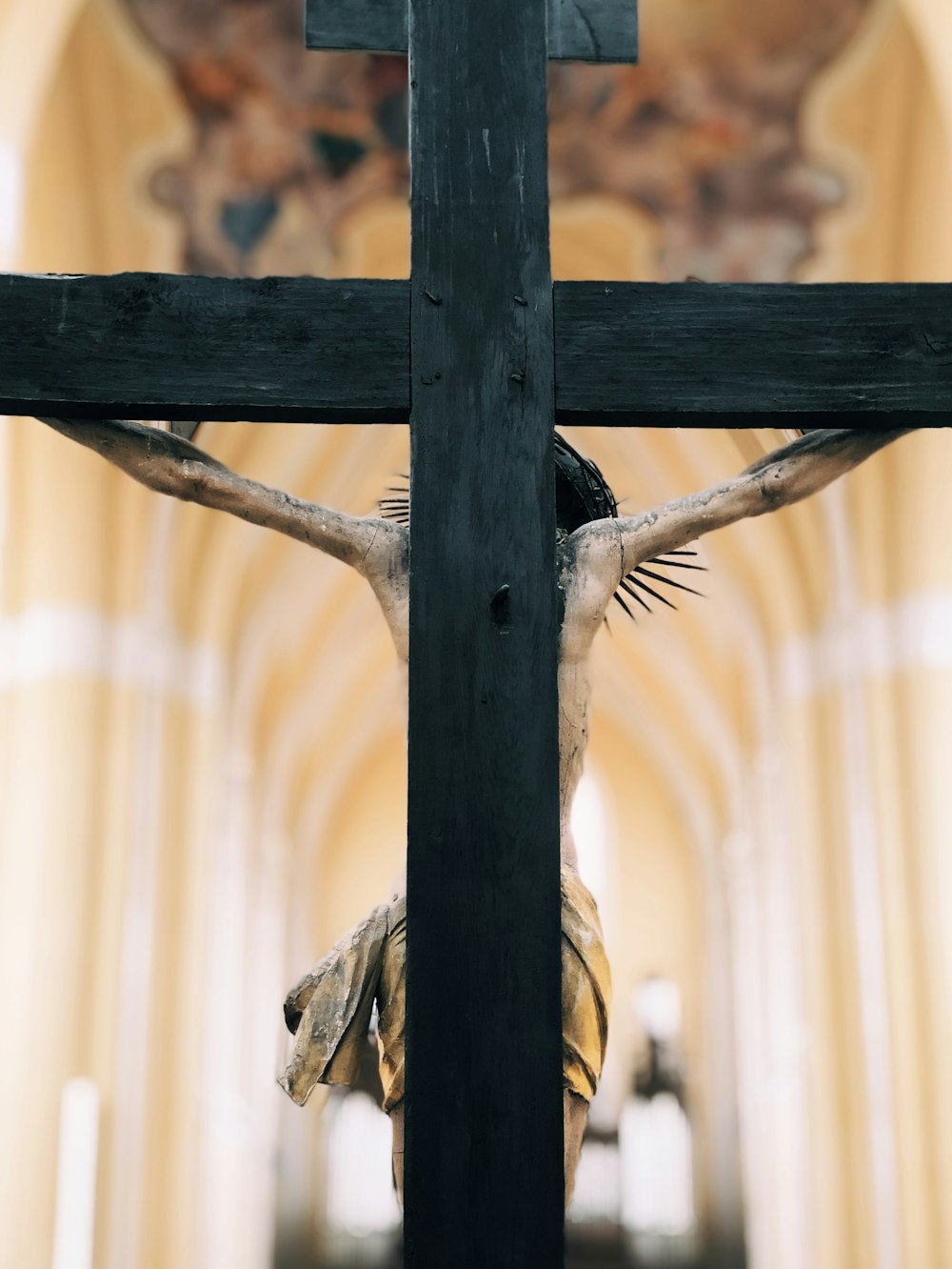 Jesus Christ on cross in church