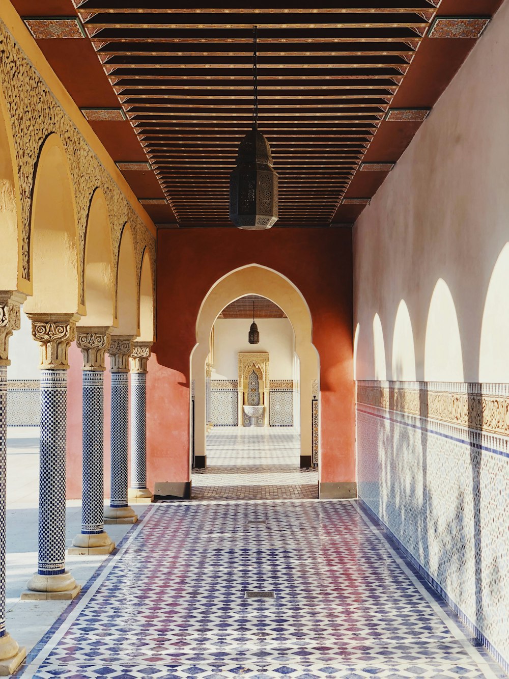 concrete hallway at daytime