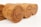 Several cylindrical wooden containers with a smooth, polished finish are aligned in a row. Each container features a circular, engraved logo on top, consisting of stylized geometric shapes. The wood grain is visible, giving a natural and earthy appearance.