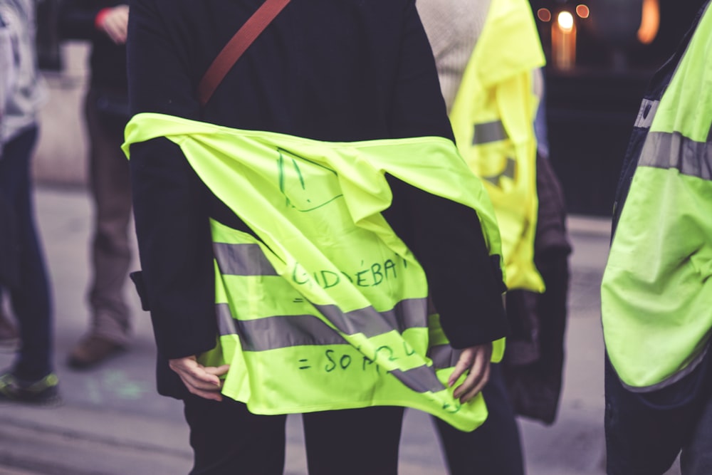 people wearing safety vests