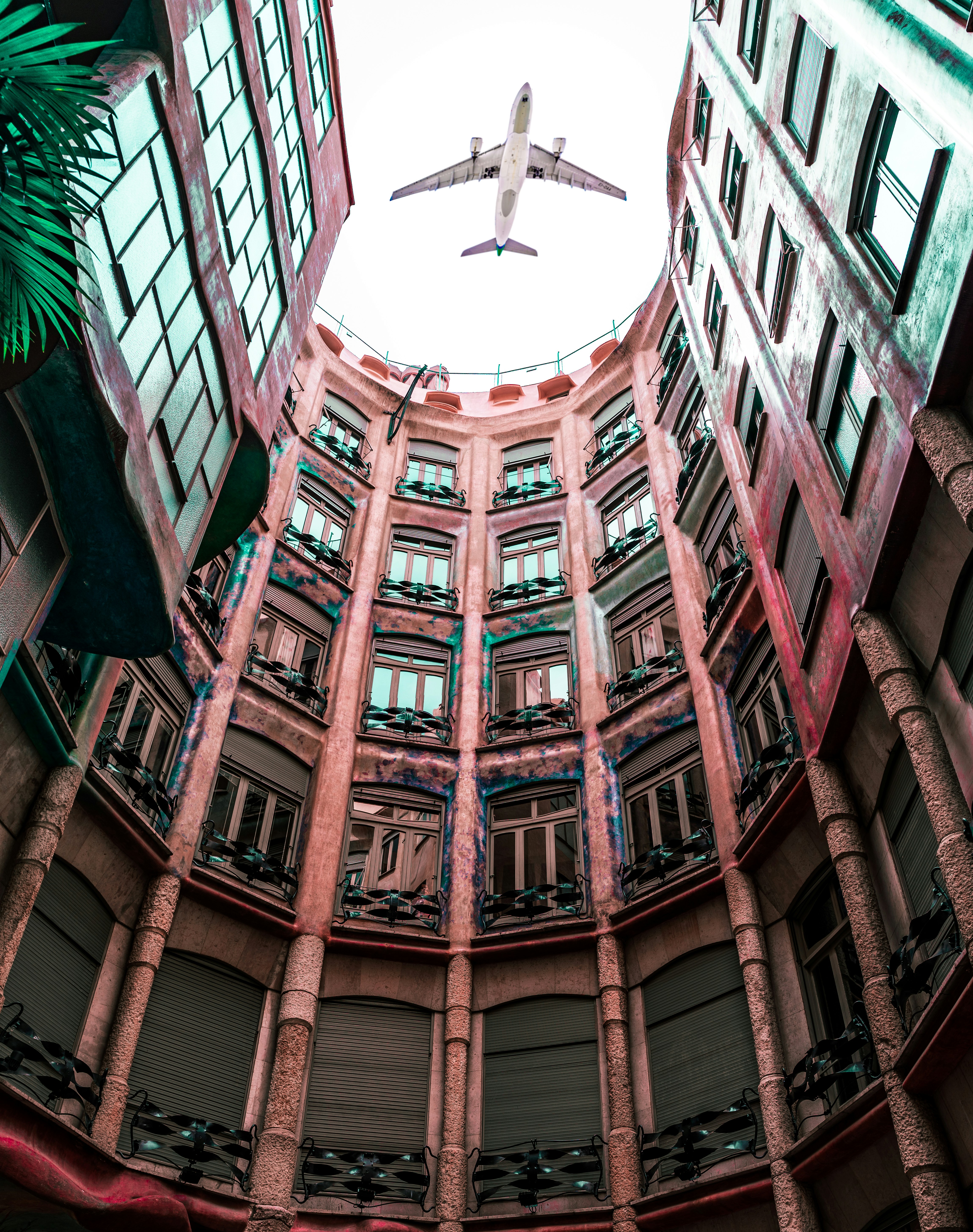 low angle photo of airplane on sky