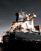 black ICL cargo ship