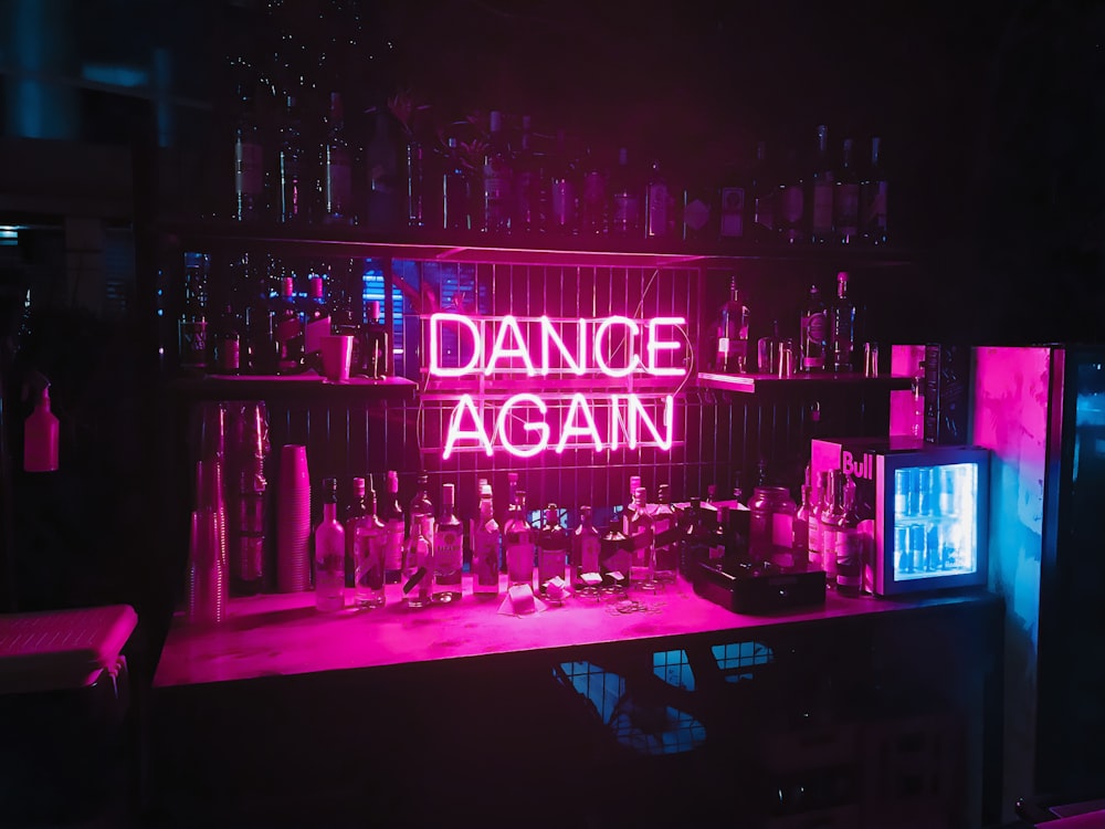 Dance Again LED signage
