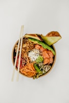 flat lay photography bowl of vegetable