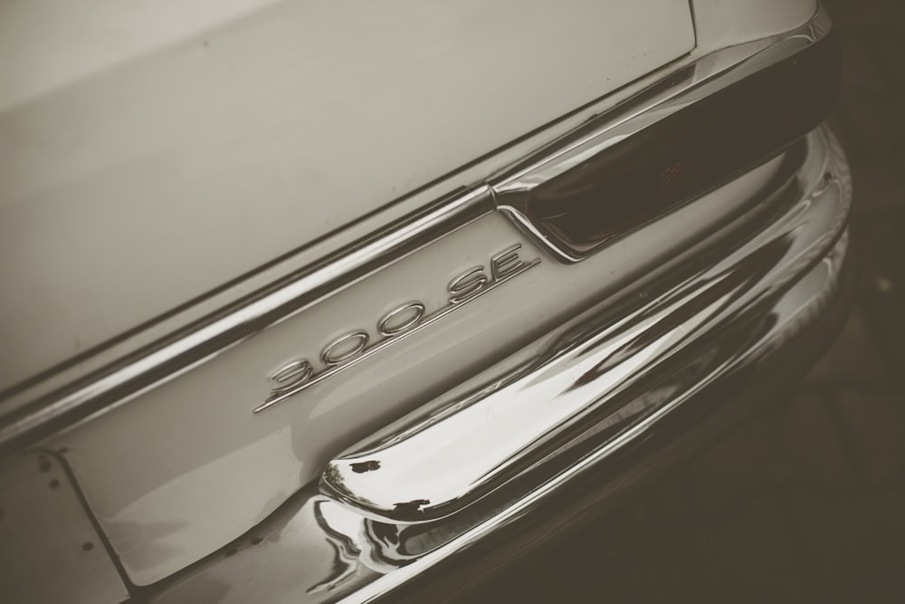 a close up of the front end of a car