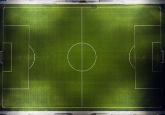 aerial view of football field