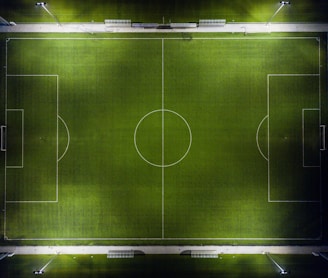 aerial view of football field
