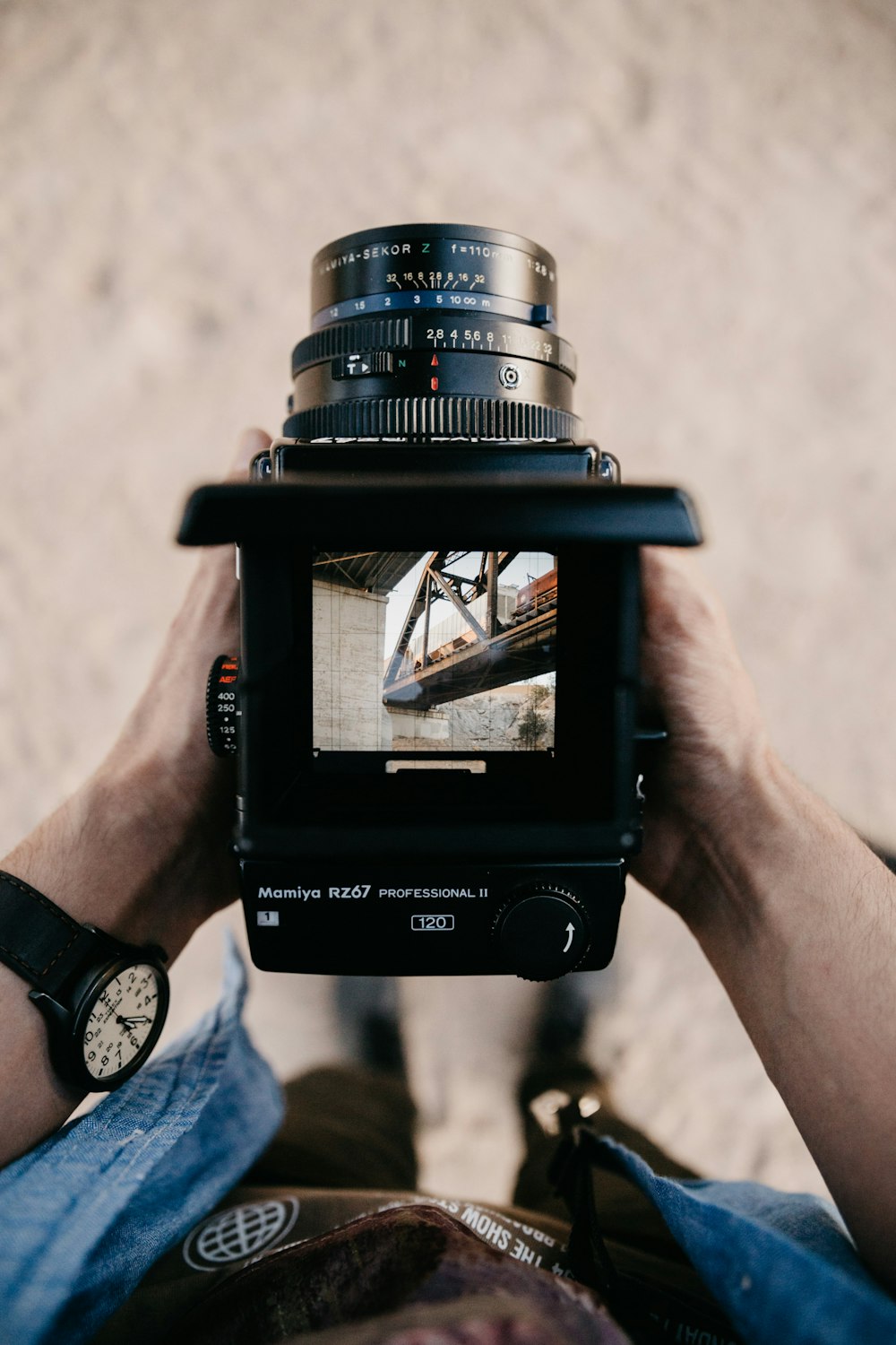 person holding black camera