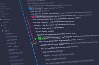A sleek dashboard showing code snippets, repository graphs, and CI/CD pipeline animations.